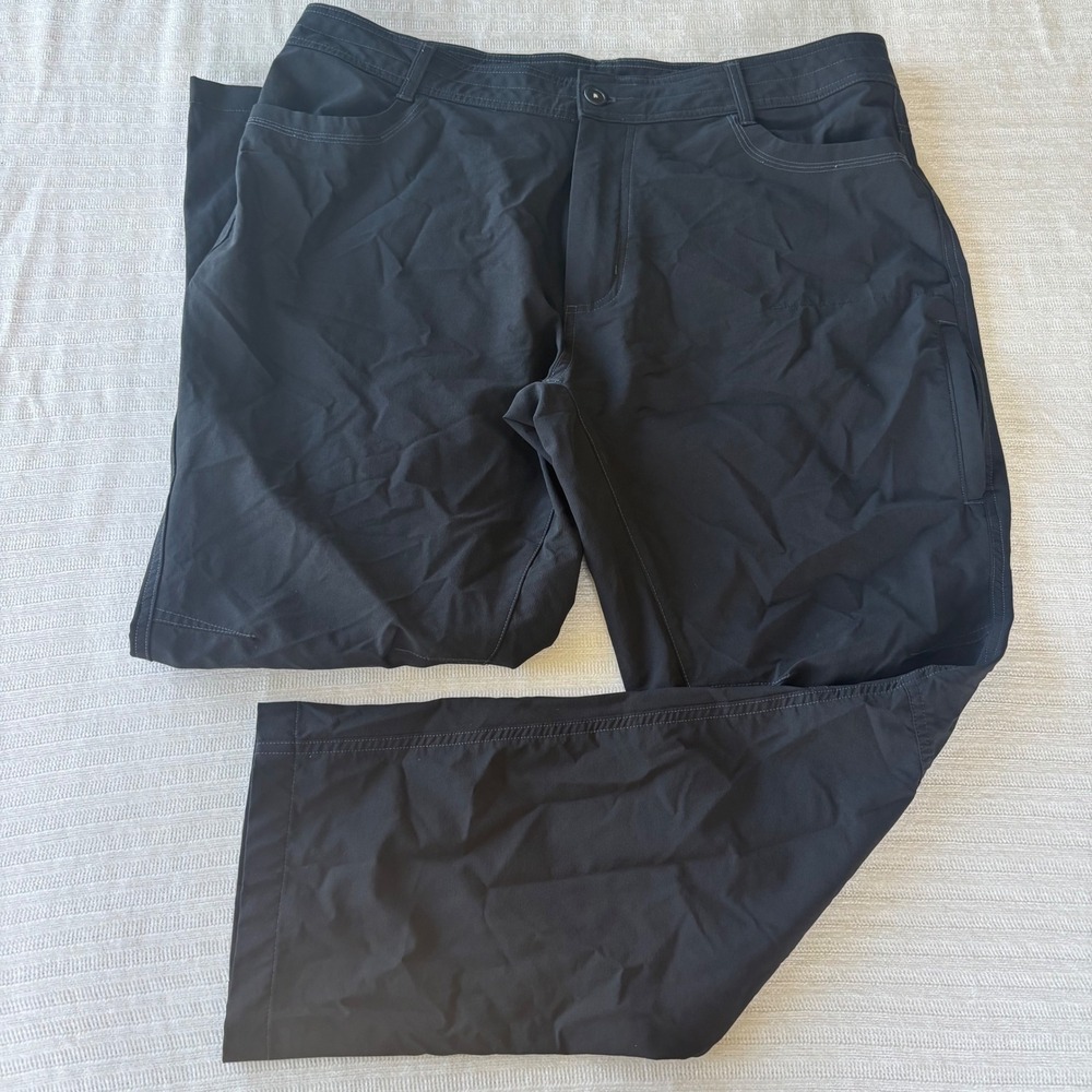 Swiss Tech Mens Black Performance Hiking Pants 38x30 Nylon Spandex SMB37414